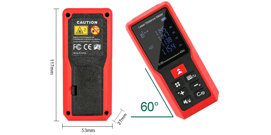 Лазерный дальномер POSENPRO, ручной, 40 м, 60 м, 100 м, больше, лазерный дальномер Lianr, диастиметр, измерительный лазерный измеритель