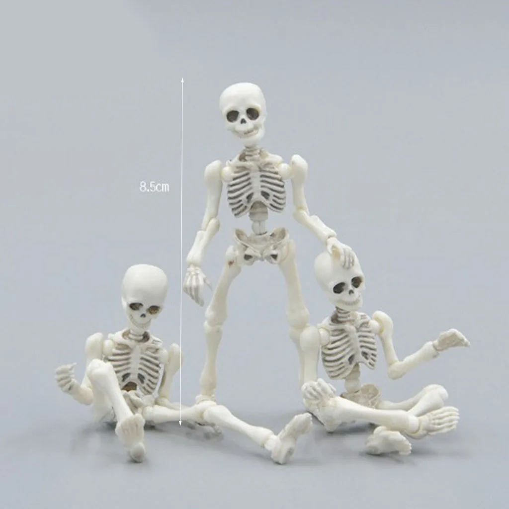 Dollhouse 8.7cm Skeleton Doll Mini Action Figures High Quality Plastic Toy 
