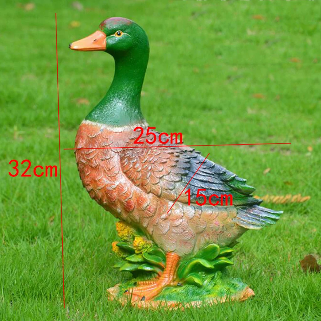 Garden Decor Outdoor Resin Duck Statue Lifelike Duck Sculptures for Garden Lawn Decor Wedding Party Favor Home Tabletop Display