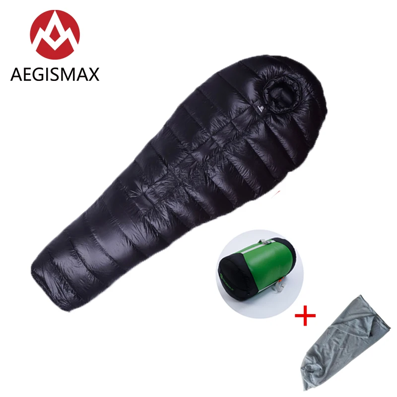 AEGISMAX AEGIS-A1500 Series Outdoor Camping Super Goose Down Thicken Keep Warm Winter Fully Surrounded Mummy Sleeping Bag
