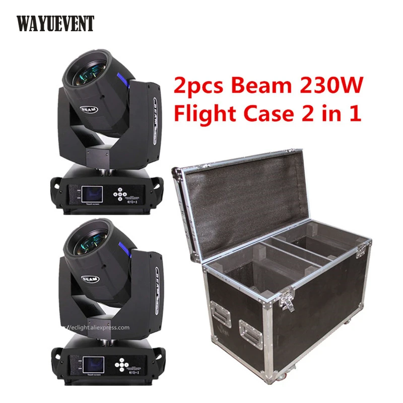 2 шт. сенсорный экран Sharpy beam 230 движущаяся головка с полетным чехлом 16CH/20CH 7R