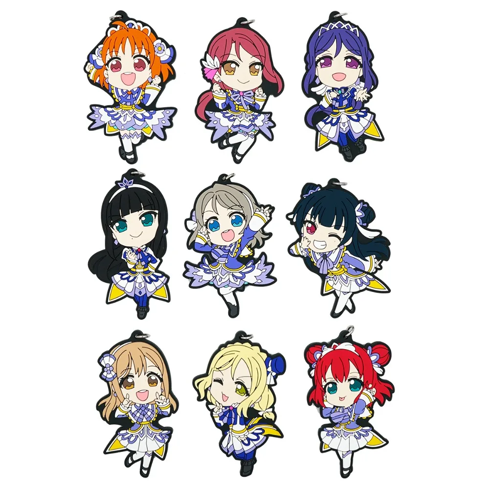 Брелок из аниме Love Live Lovelive Sunshine Aqours резиновый ремешок с рисунком Руби Рико кэнан