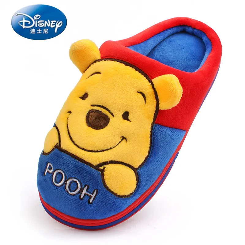 

Disney Shose Kids Slippers Toddler Boys Girls Slippers Boys Winter Warm Indoor Shoes Children Winnie cartoon Cute Slippers