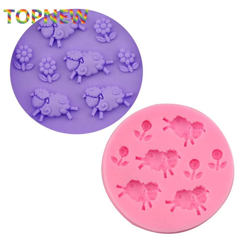 

Nice High quality Sheep Lamb 3d silicone sugarcraft mold Fondant Decorating Tools Soap Mold DIY Cake Decorating Tools C1785