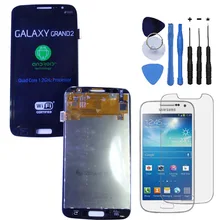 Original LCD Display Touch Screen Digitizer Assembly Parts For Samsung Galaxy Grand 2 SM-G7102 Duos Black+With free tools