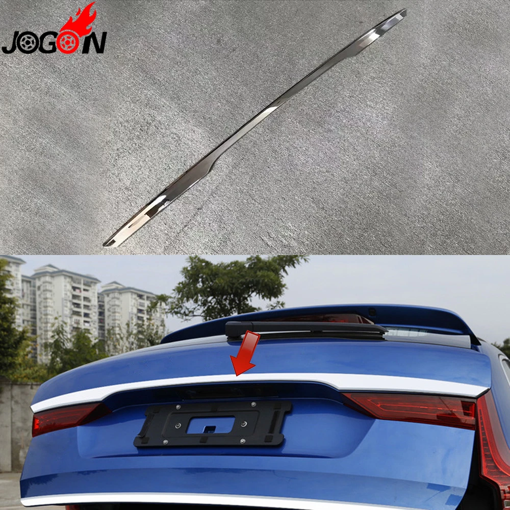 

For Volvo XC60 2018 2019 Car Styling Rear Back Trunk Body Tail Light License Upper Trim ABS Chrome Accessories Bright Silver