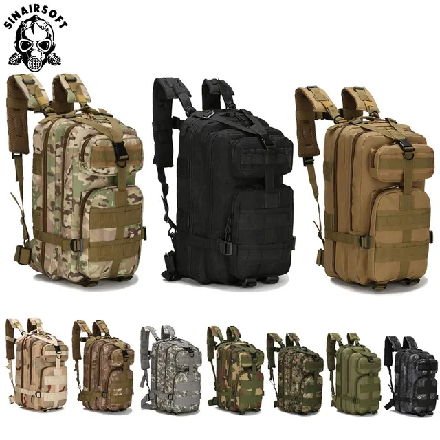US $6.56 3P Military Bag Army Tactical Outdoor Camping Men's Military Tactical Backpack Oxford for Cycling H