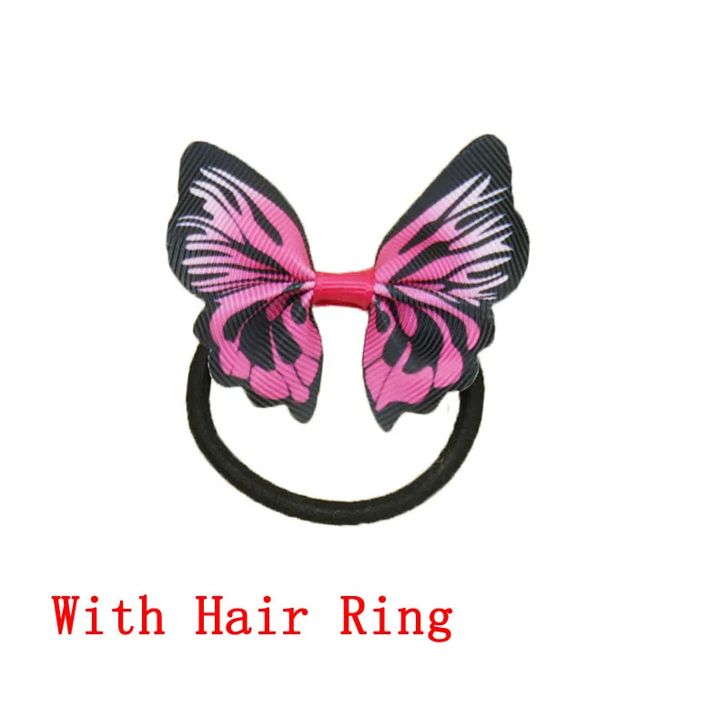 12 шт./лот, Ослепительная Бабочка, эластичные резинки для волос для девочек, богемные резинки, корейская мода, Детские аксессуары для волос для женщин