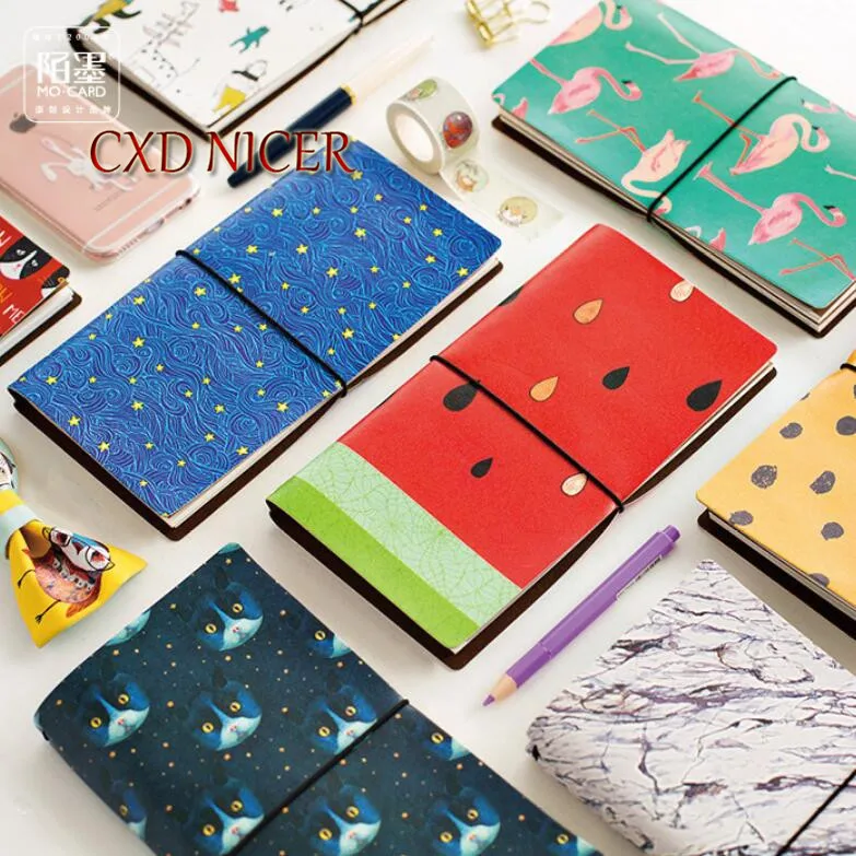 

Efficiency Manual Portable Notebook Cat Flamingo Travelers Tied Rope Account Kawaii Stationery Planner Agenda DD1955