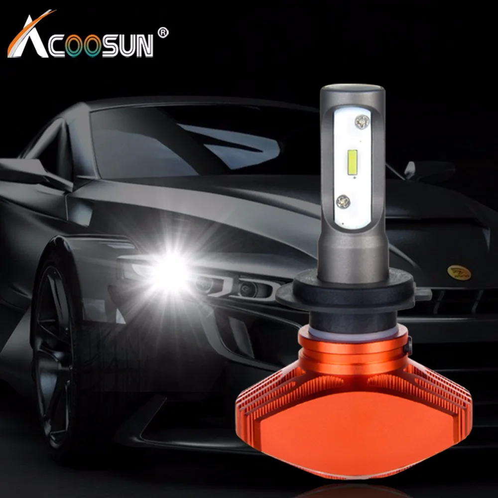 AcooSun H4 Led Car Fanless Bulb H7 Led Auto headlight H1 H11 Fog Lamp 6500K DC12V 9006 Led CSP Chips 80W/set 9005 LED Auto Light AcooSun H4 Led Car Fanless Bulb H7 Led Auto headlight H1 H11 Fog Lamp 6500K DC12V 9006 Led CSP Chips 80W/set 9005 LED Auto Light
