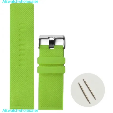 28mm Green Color Silicone Jelly Rubber Ladies Men Watch Band Straps WB1079Z28JB