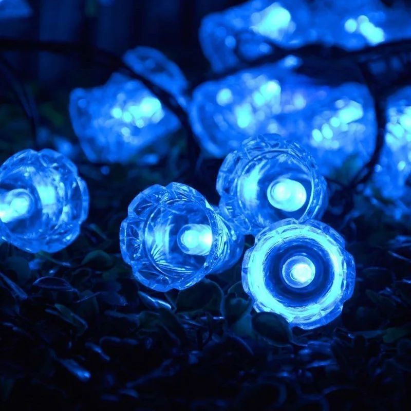 6M 30 LEDs Solar Lighting Multicolor Bells LED String Fairy Lights for ...