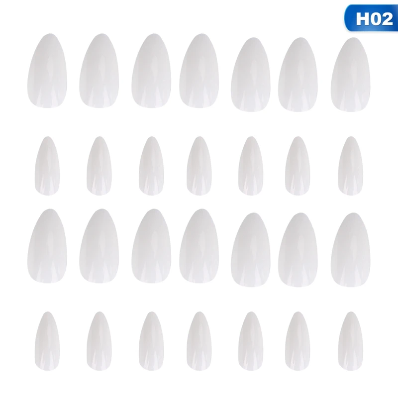 600 шт./компл. Длинный Поддельные Ногтей Полное покрытие DIY Красота Nail Art Советы украшения поддельные накладные ногти капли воды Форма