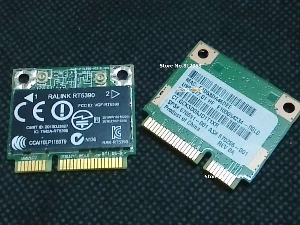 Ssea оптовая продажа бесплатная доставка для Ralink rt5390 Половина Mini pci-e беспроводной карты для HP 1000 2000 dv6 dv7 SPS: 670691-001