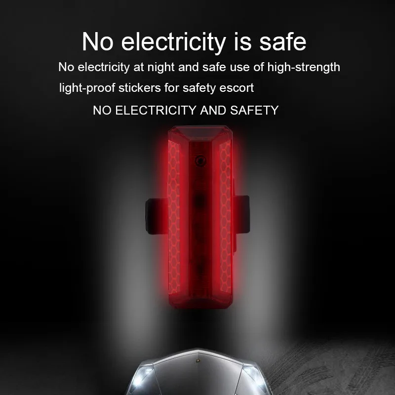 Perfect USB Rechargeable Bicycle Rear Light Cycling LED Taillight Waterproof MTB Road Bike Tail Light Back Lamp for Bicycle 7