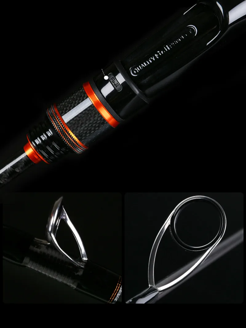 

1.98/2.1/2.4m Lure Rod Carbon Fiber Seapole Fishing Sets Long-distance Throwing Pole Super Hard Spinning Casting Stick with Reel
