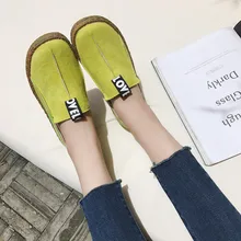 Новинка; женские лоферы на плоской подошве; Повседневная модная обувь для девочек; женские слипоны с круглым носком; удобная прошитая обувь без застежки; цвет черный, зеленый, коричневый