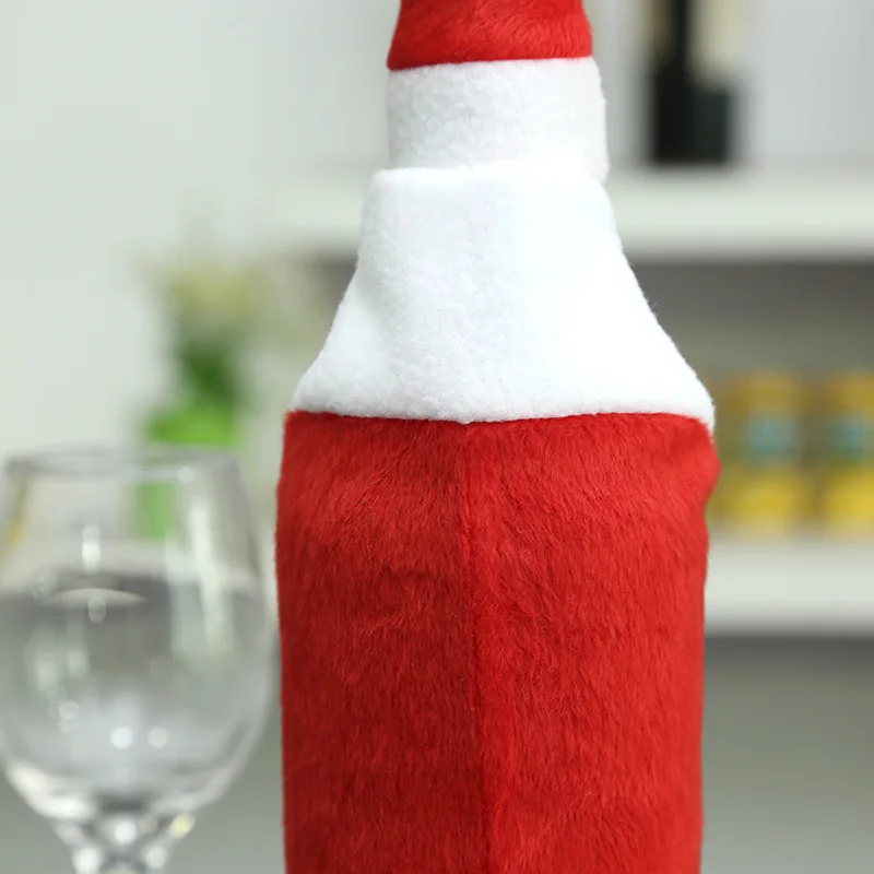 Рождество Санта-бутылка вина сумка Обложка Рождественский ужин вечерние Таблица украшения дома он