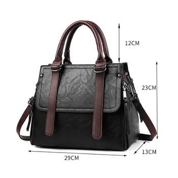 

Hot Selling Women Classic Tote Bag PU Leather Lady Casual Handbags Crossbody Bag Shoulder Bags -B5