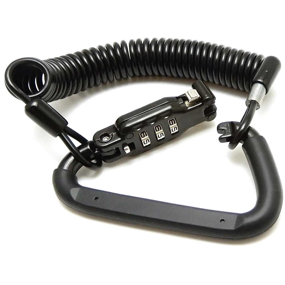 Motorcycle Bike Helmet Lock Anti-theft Security Cable Lock Hanging Combination