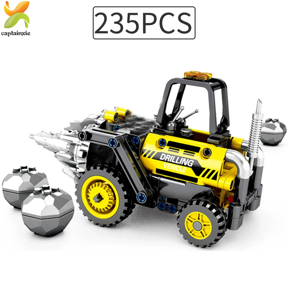235 шт. буровые машины роликовые инженерные строительные блоки совместимый технический кирпич городской Строительство игрушки для детей
