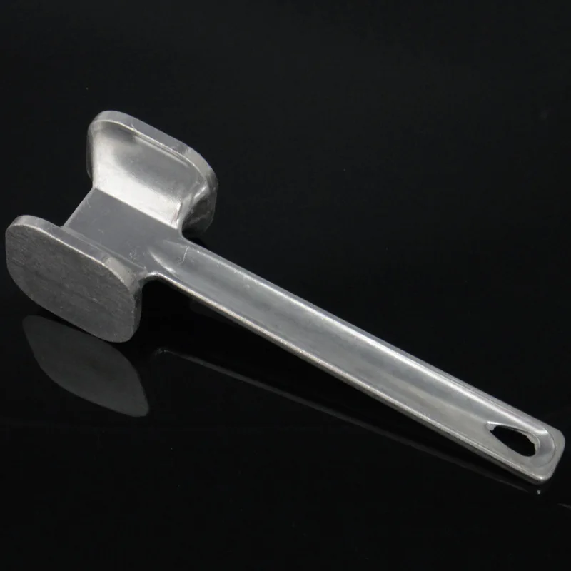 1 шт. литой алюминиевый молоток для отбивания мяса двухстороннее лезвие с Серебряная головка ручка LB 504