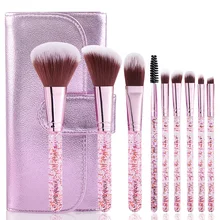 Makeup Brushes with Cosmetic Case ENZO KEN 9 Pcs Synthetic Foundation Powder Concealers Eye Shadows Makeup Brush Sets : image Makeup Brushes with Cosmetic Case ENZO KEN 9 Pcs Synthetic Foundation Powder Concealers Eye Shadows Makeup Brush Sets