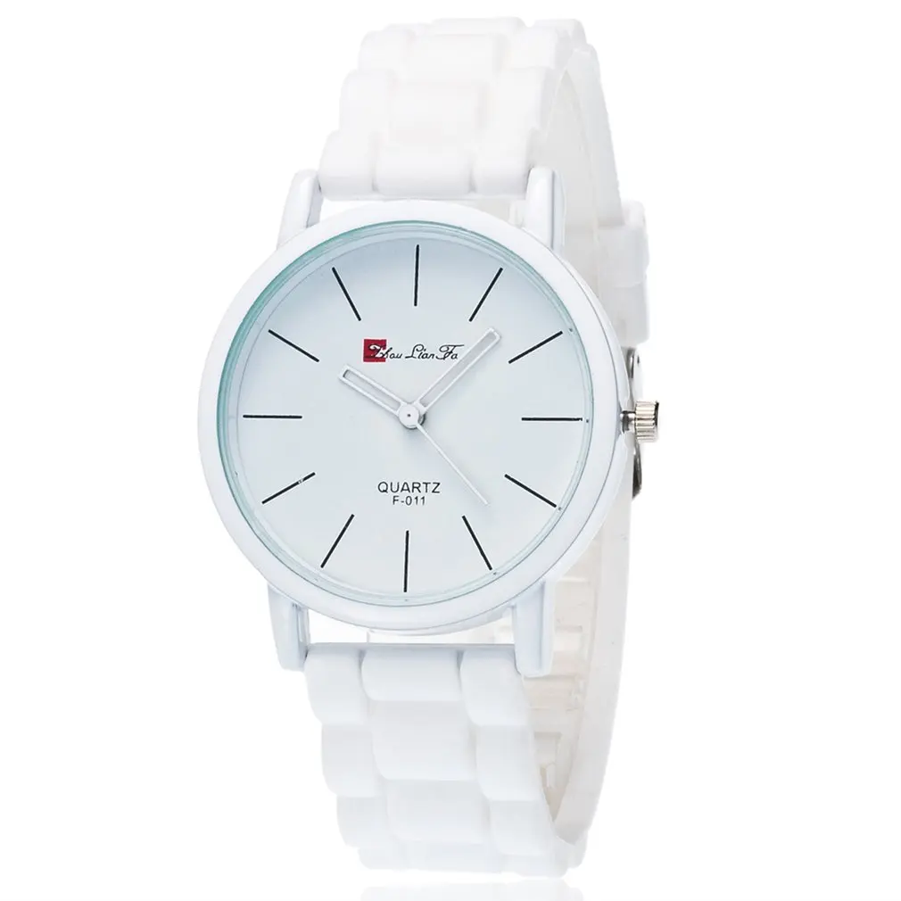 

Small Fresh Korean Fashion Students Male And Female Fashion Section Nail Thin Silicone Watch F-011 Silicone Strap
