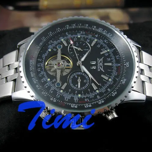 

wholesale COOL CHRO AUTO Mechanical Mens S.Steel Watch freeship