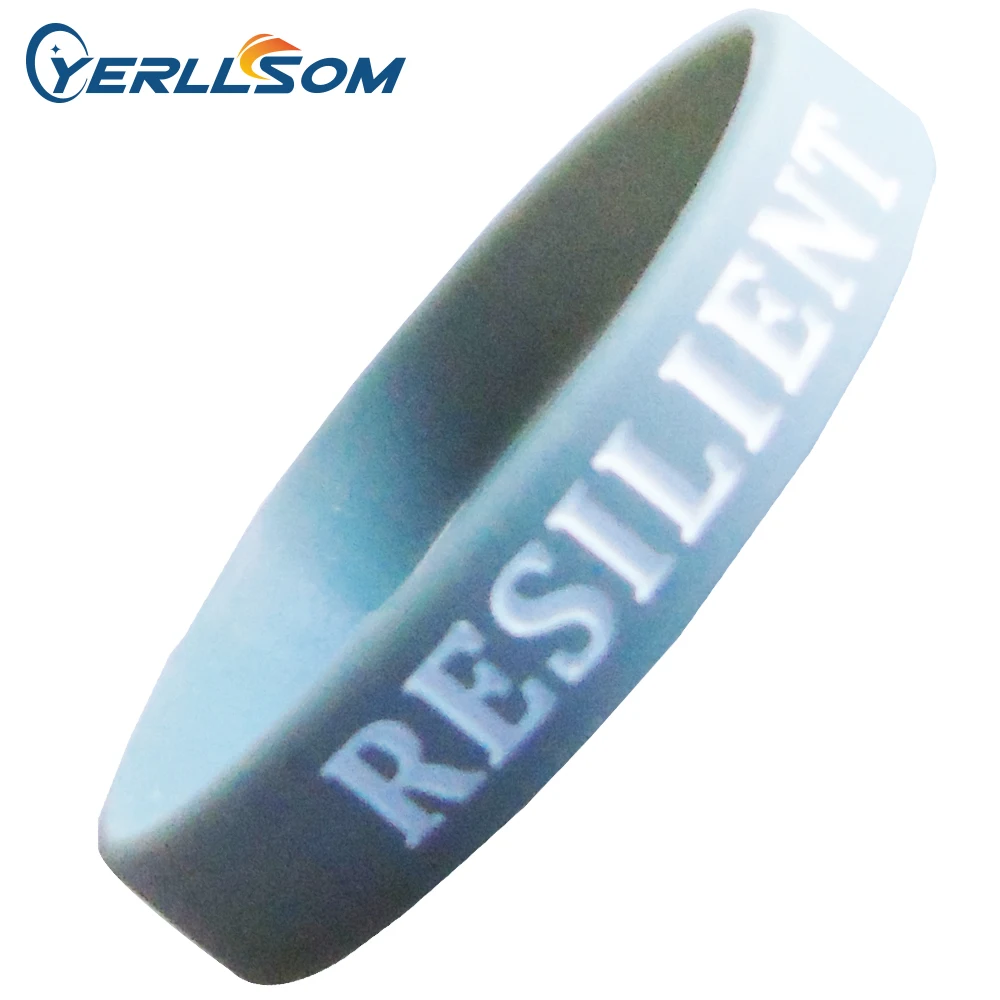 

YERLLSOM 50PCS/Lot High Quatlity Custom bracelets silicone with personal writing for events P042101