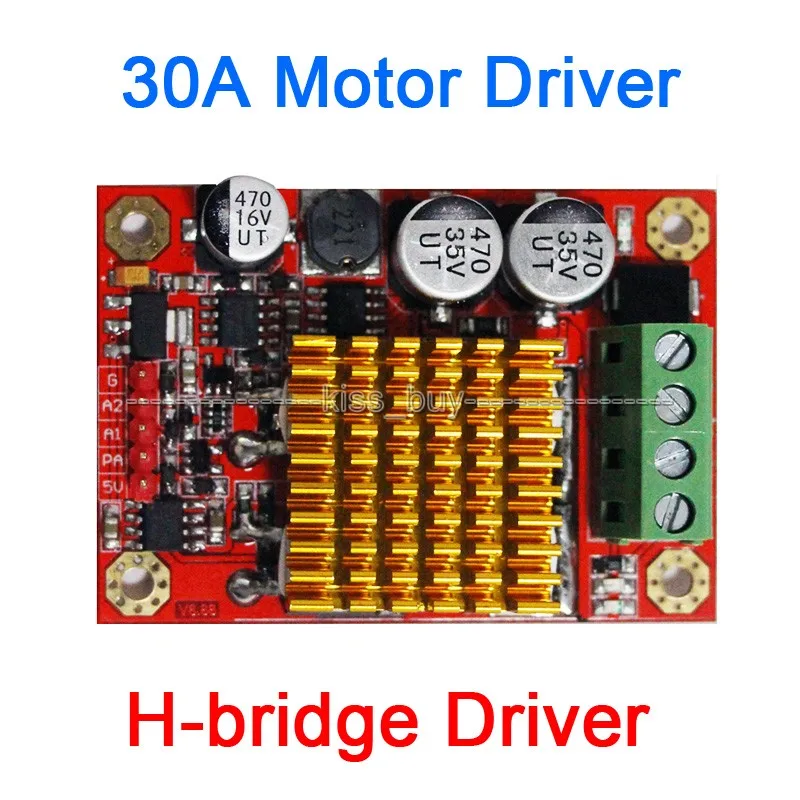 

30A DC motor drive Module High Power motor speed Control H-bridge 12V 24V DC