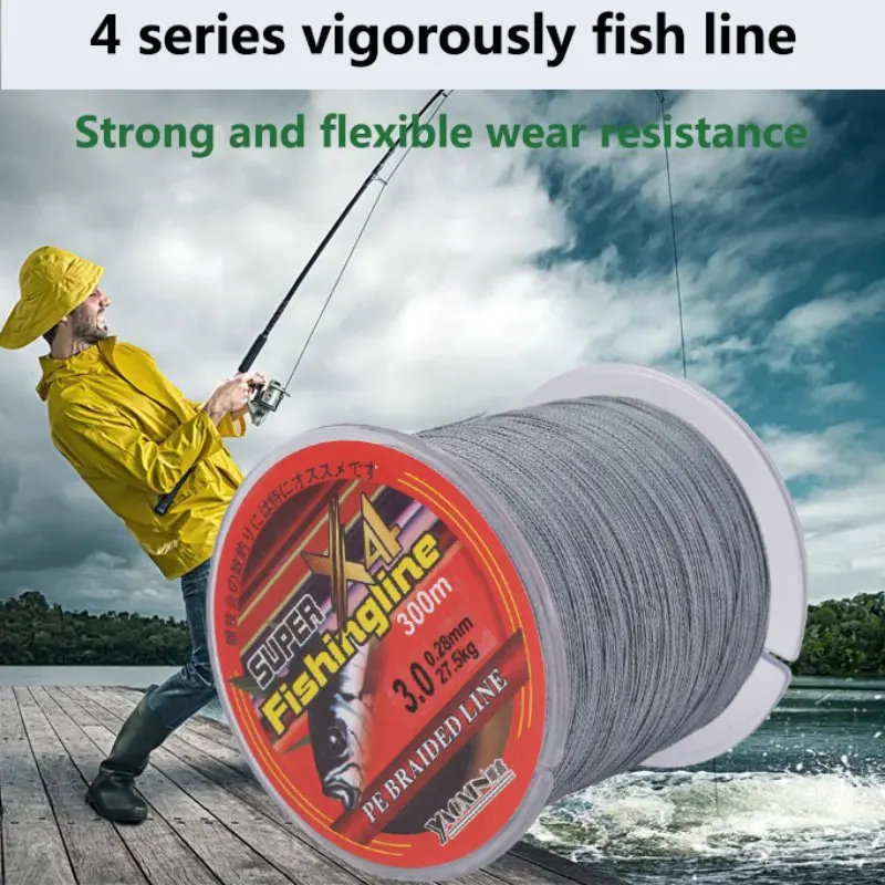 

2019 Outdoor Fishing Special 300M Fishing Line Braided Line Smooth Multifilament 4 Strand PE Fishing Line For Salt Water Fishing
