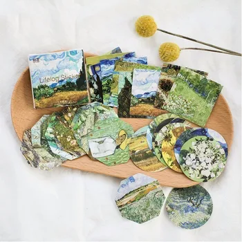 

45 PCS/lot New Creative Meet Van Gogh Mini Paper Sticker Decoration Diy Album Diary Scrapbooking Label Sticker Kawaii Stationery