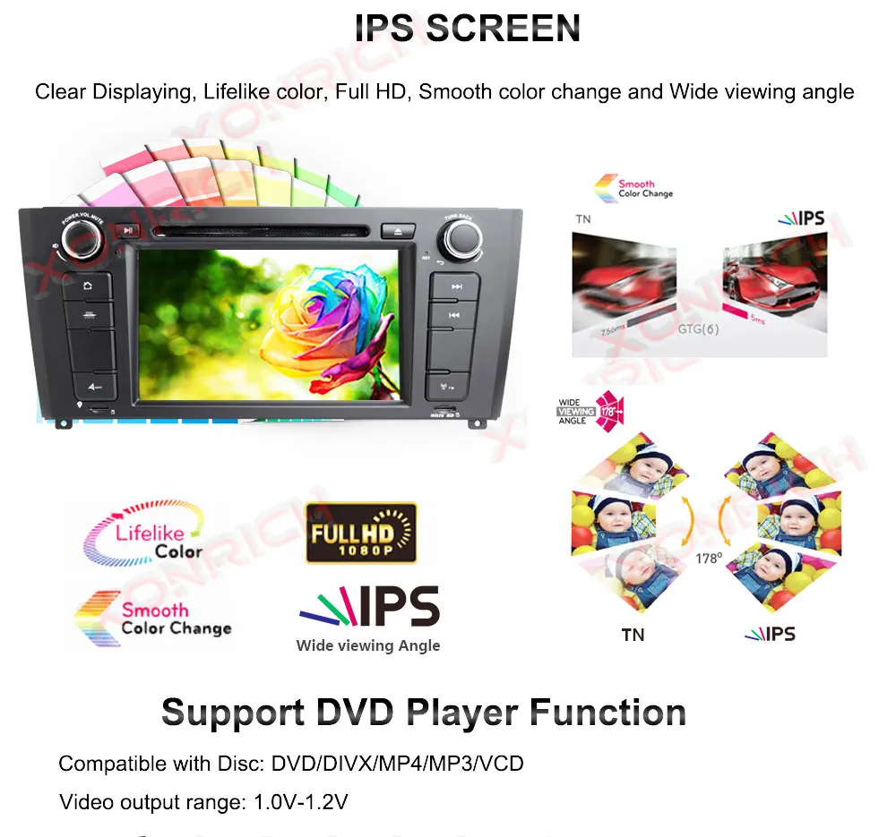 Cheap Car Multimedia player Android 8.1 GPS AutoRadio 1 Din For BMW 1 Series E88 E87 E82 E81 I20 DVD Automotivo 4 Core Wifi BT DAB 14