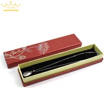 Дешевая красная ожерелье Ювелирная Подарочная коробка-дисплей 23*5*3 см для упаковки Органайзер подвеска цепь чехол для хранения