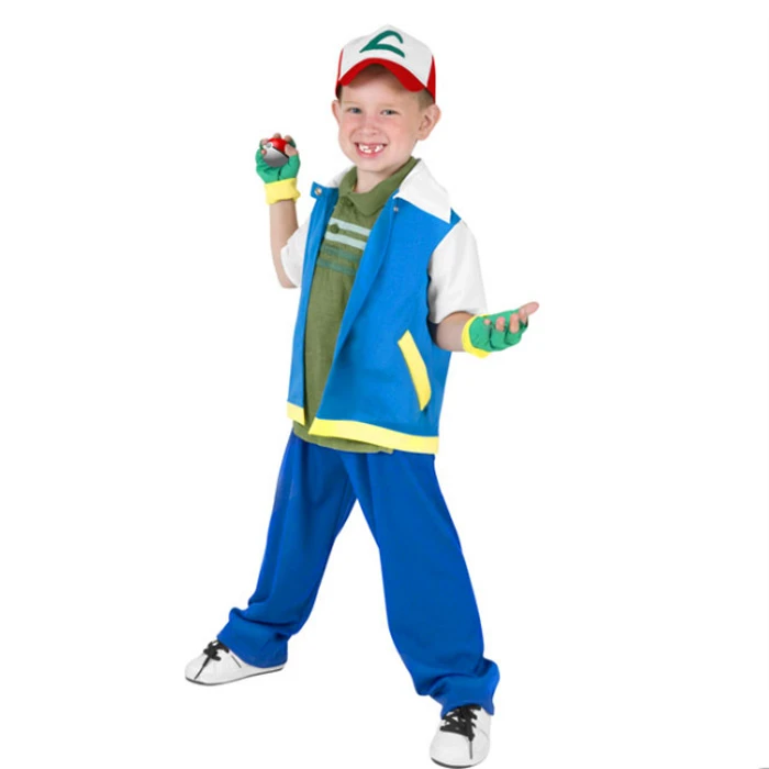 een schuldeiser Gevaar ik ben gelukkig Kind As Pokemon Cosplay Kostuum Blauw Jas + Broek + Handschoenen + Hoed  Jongens Ash Ketchum Halloween Kostuum Set|pokemon ash cosplay|ashe  cosplaycosplay costume - AliExpress