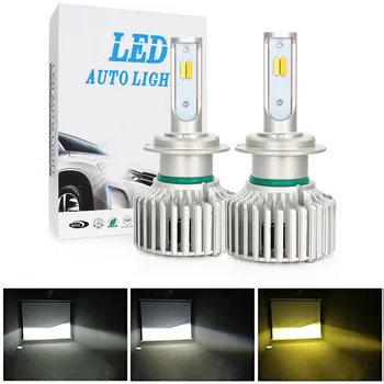 

Car LED Light Headlamp H7 H4 LED Bulb H1 H3 H8 H11 9005 9006 880 9012 3Colors Headlight Kit 3000K 4300K 6000K 9600LM Dual 2pcs