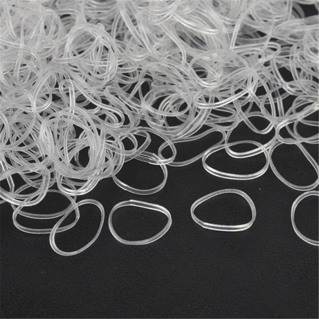 500Pcs/Set One time Mini Rubber Bands Small Clear Rubber Elastic