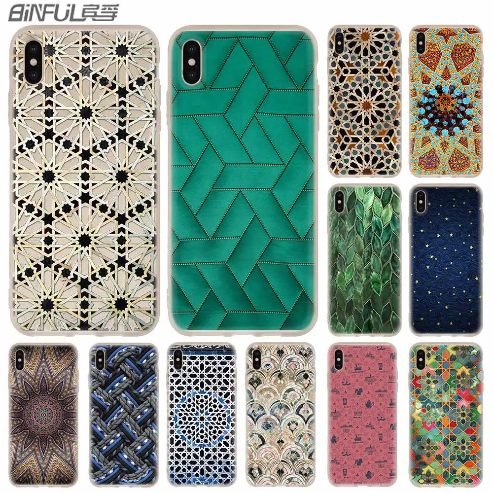 

Cases Silicone soft Cover for iPhone 11 Pro X XS Max XR 6 6S 7 8 Plus 5 4S SE Morocco Art