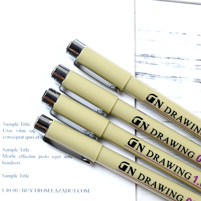1 шт. пигмент лайнер Pigma Micron чернила маркер для белой доски 0,05 0,1 0,2 0,3 0,4 0,5 0,8 1,0 BR различных наконечников черный тонколинейная ручка для эскизов