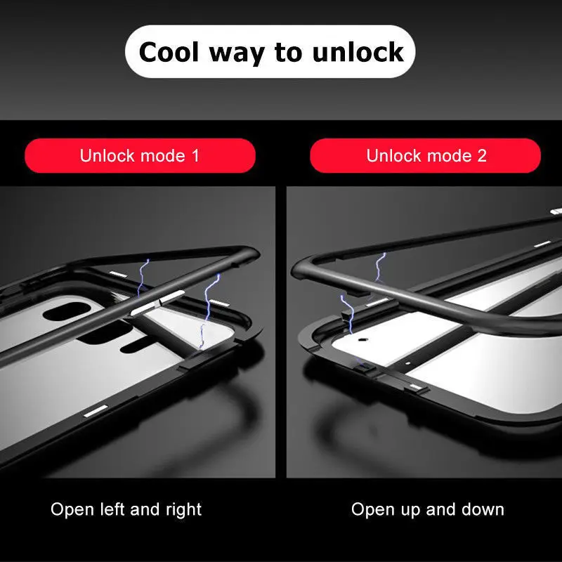 case-for-oneplus-6T-case-Transparent-clear-tempered-glass-back-cover-metal-frame-protective-magnetic-flip1