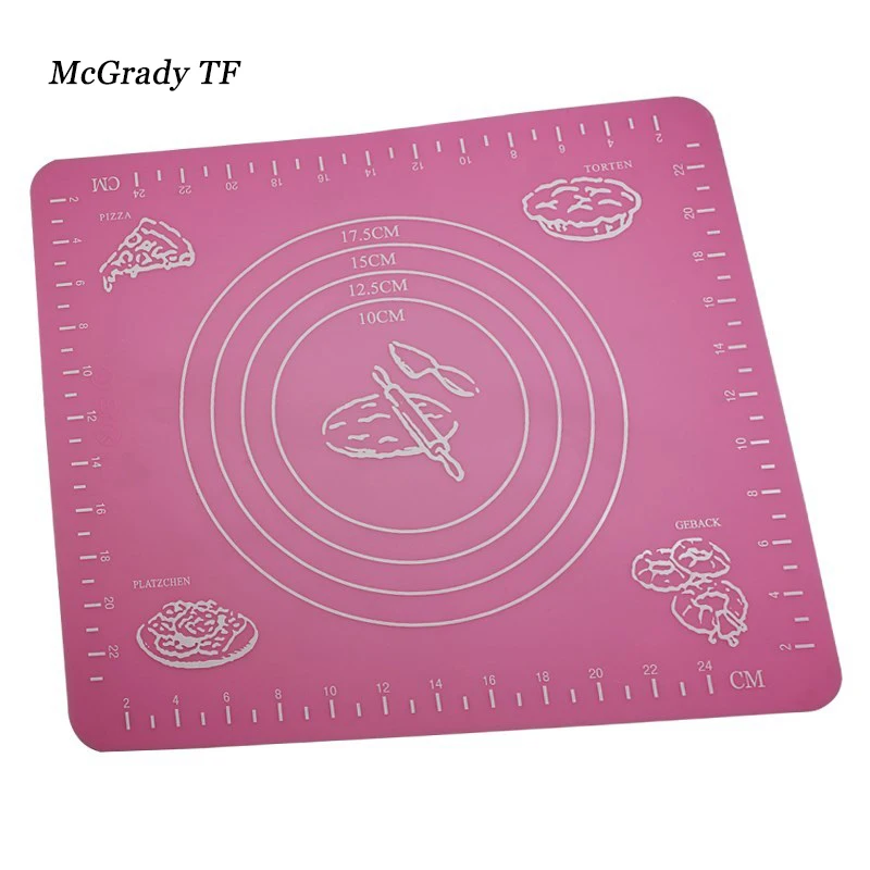 Mac 29x26cm Randomly Silicone Cake Dough Pastry Fondant Rolling Cutting Mat Baking Pad Pastry Boards Cookie Decorating Tools