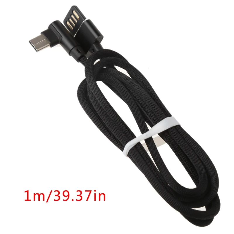 Кабель передачи данных QUWIND 90 градусов 8pin Type C Micro Usb двусторонний 1 м для iPhone 6 7 8 X