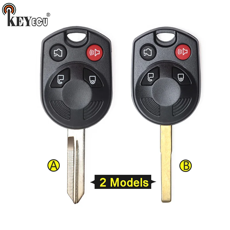 

KEYECU 1x / 2x for Ford Edge Escape, for Lincoln Aviator MKS , for Mazda Tribute for Mercury Car Key Shell Case Fob 3+1 4 Button