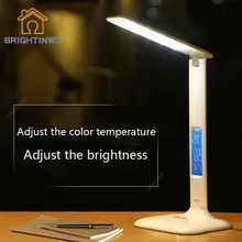 Led Light Calendar Clock Flexible Modern Desk Lamp Nordic Lights Office Lamps Bureau Reading Led Lighting Table Lamp Adjustable