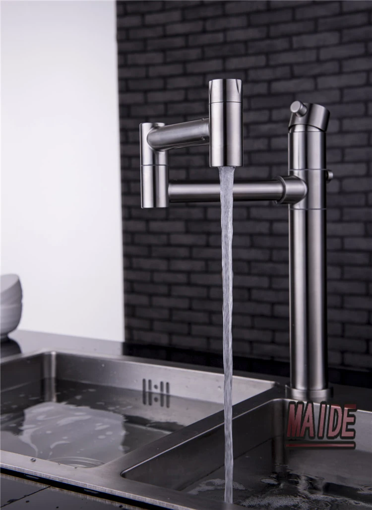 NEW 14 304 stainless steel kitchen sink faucet mixer tap 360 degree rotary Kitchen Faucet Stainless