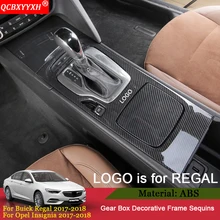 QCBXYYXH 4pcs ABS Interior Gear Box Cup Holder Protection Cover Accessories For Buick Regal Opel Insignia 2017 2018 Car Styling