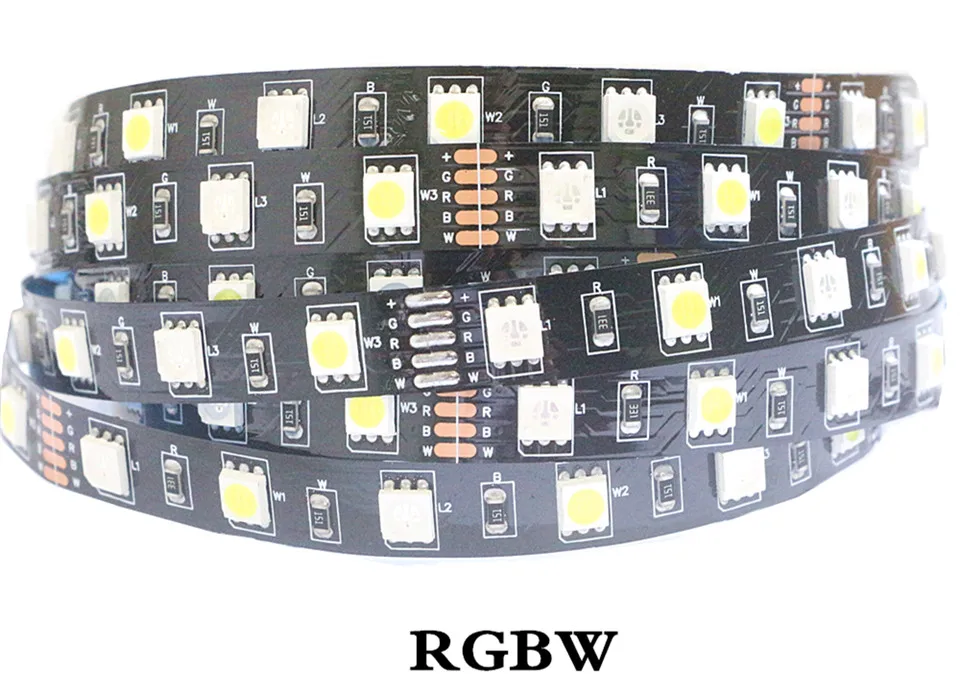 DC 12 V Светодиодные ленты 5050 RGB RGBW rgbww 60 Светодиодный s/m 5 M высокое Яркость 5050 Светодиодные ленты света RGB + холодный белый теплый белый