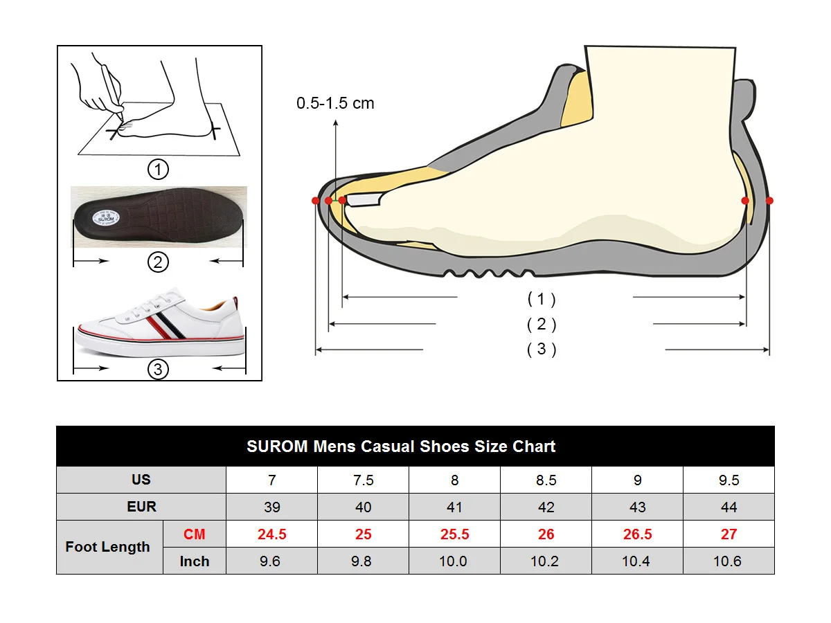 SUROM High Quality Leather Casual White Shoes Mens Krasovki Brogue Shoes Loafers Man 4