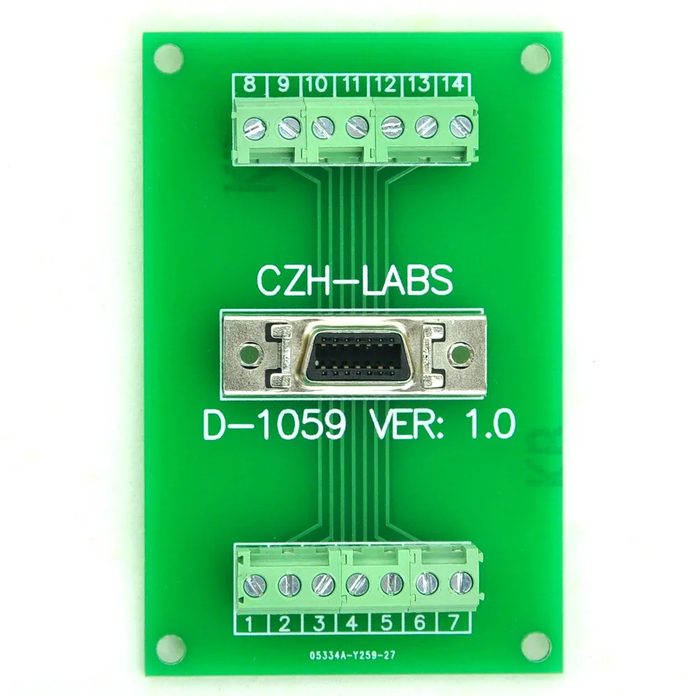 14-контактный 0,05 "Мини D лента/MDR женщина коммутационная плата, SCSI, клеммный модуль